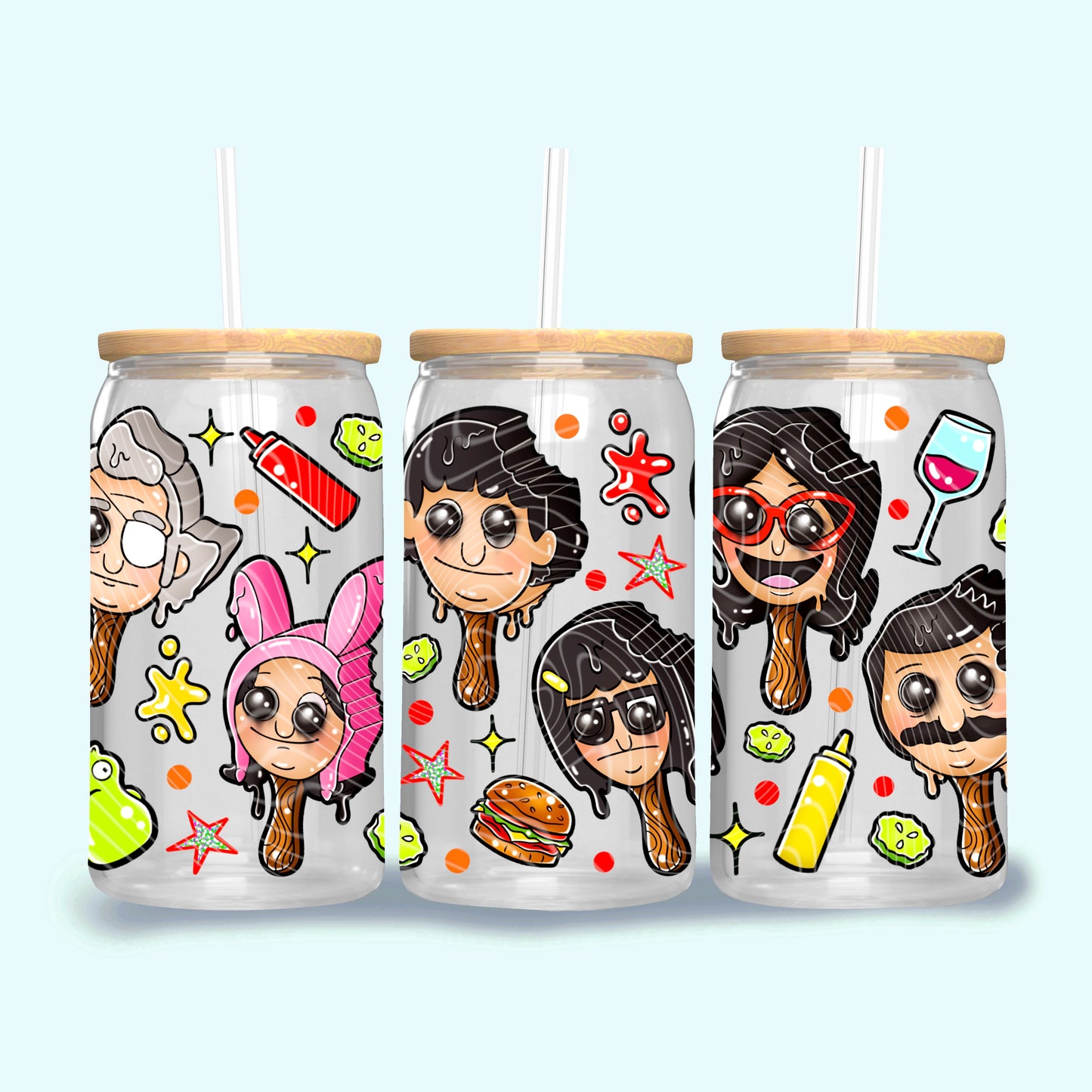 Bob’s Burger Ice Cream 16 oz Glass Wrap