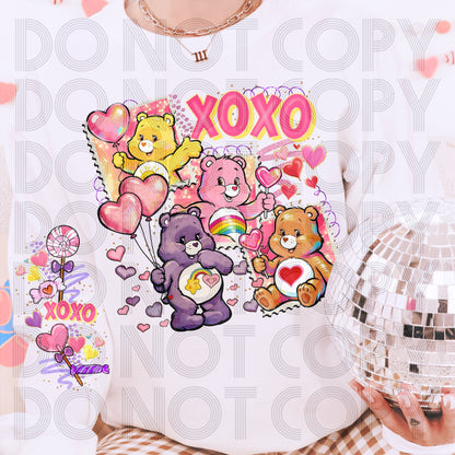 XOXO Bear Valentine Stamps DTF Prints