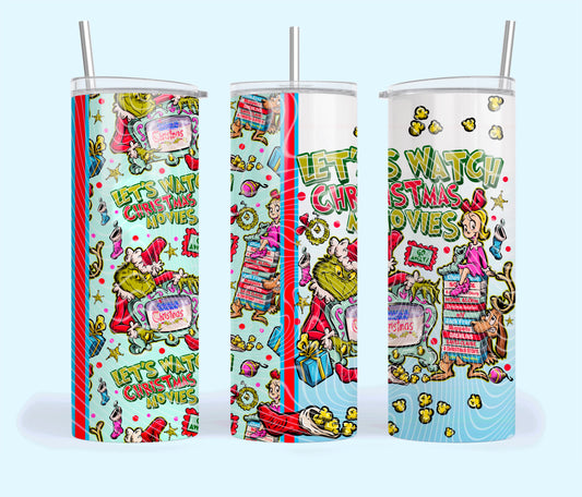 Let’s Watch Christmas Movies Tumbler Wrap