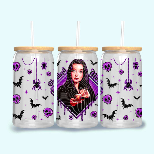 Ghoulest Mom 16 oz Glass Can Wraps
