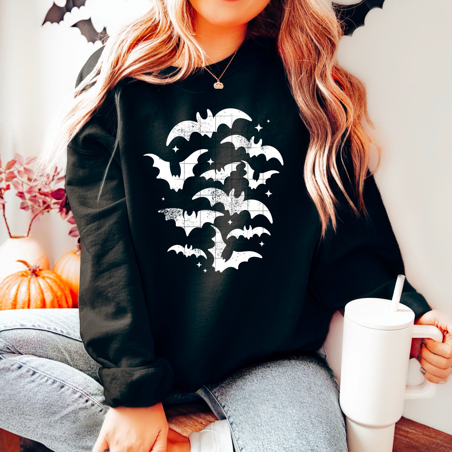 Flying Spooky Bats (Single Color) DTF Prints