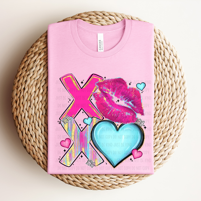 XOXO Lips DTF Print