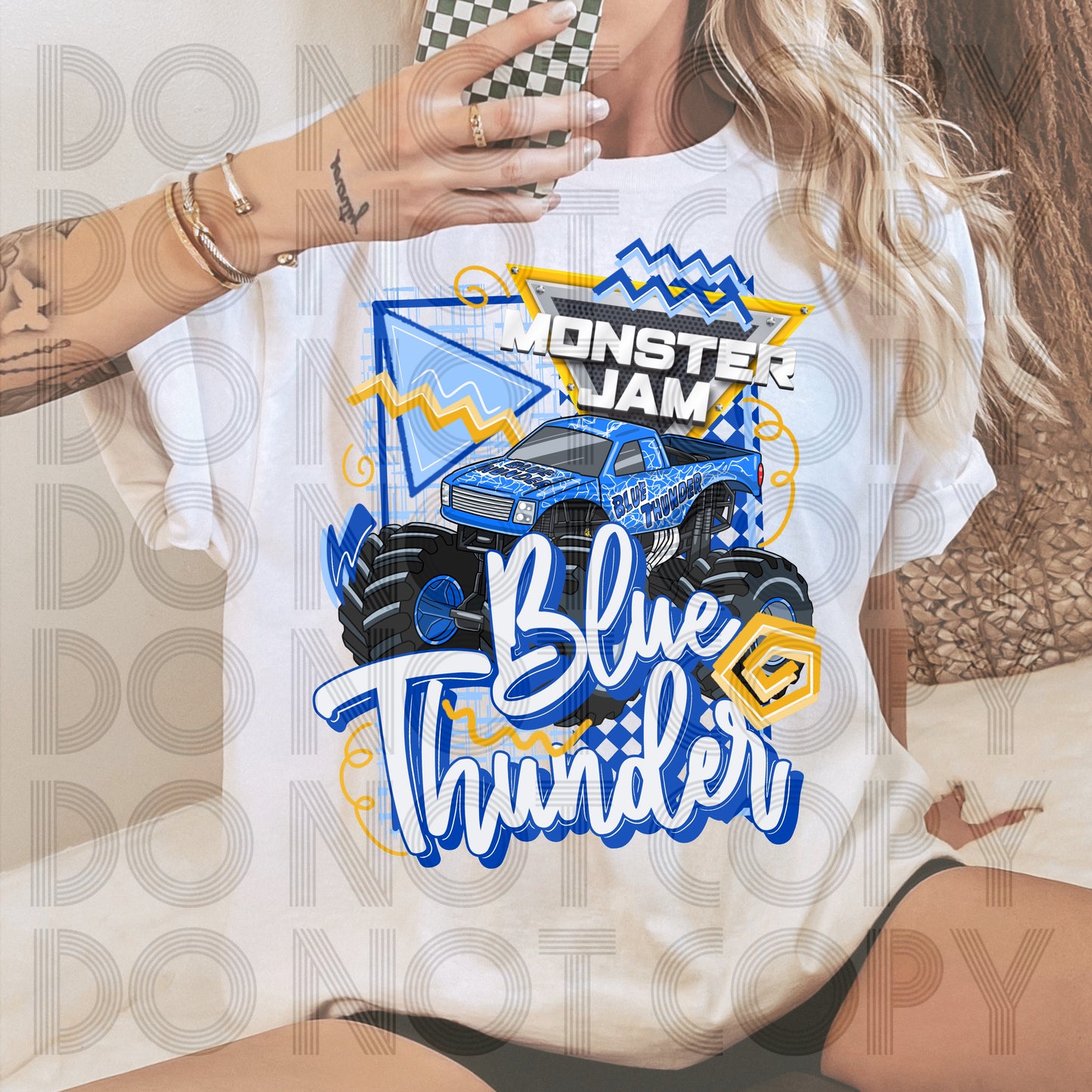 Retro Style MJ Blue Thunder DTF Prints