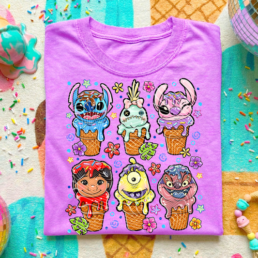 Stitch Ice Cream DTF Print