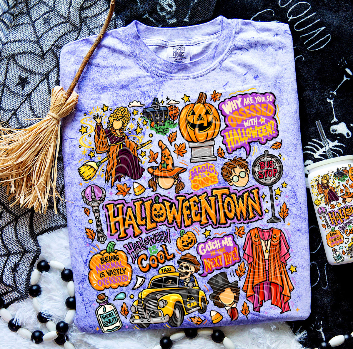 HalloweenTown Doodle DTF Print