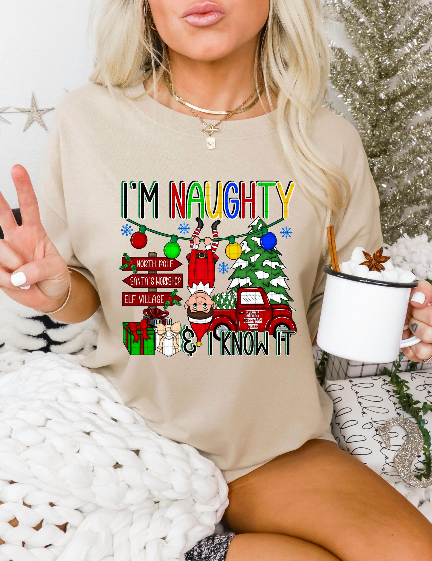 I’m Naughty & I Know It DTF Prints