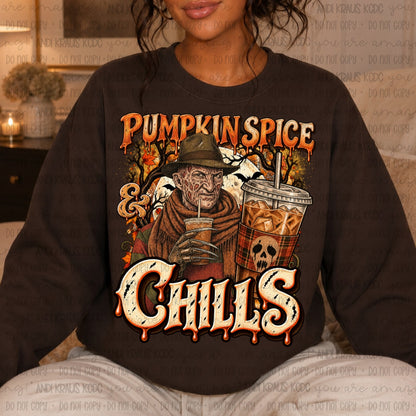 Pumpkin Spice & Chills DTF Print