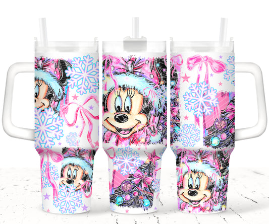 Christmas Mouse Girl 40 oz Tumbler Print