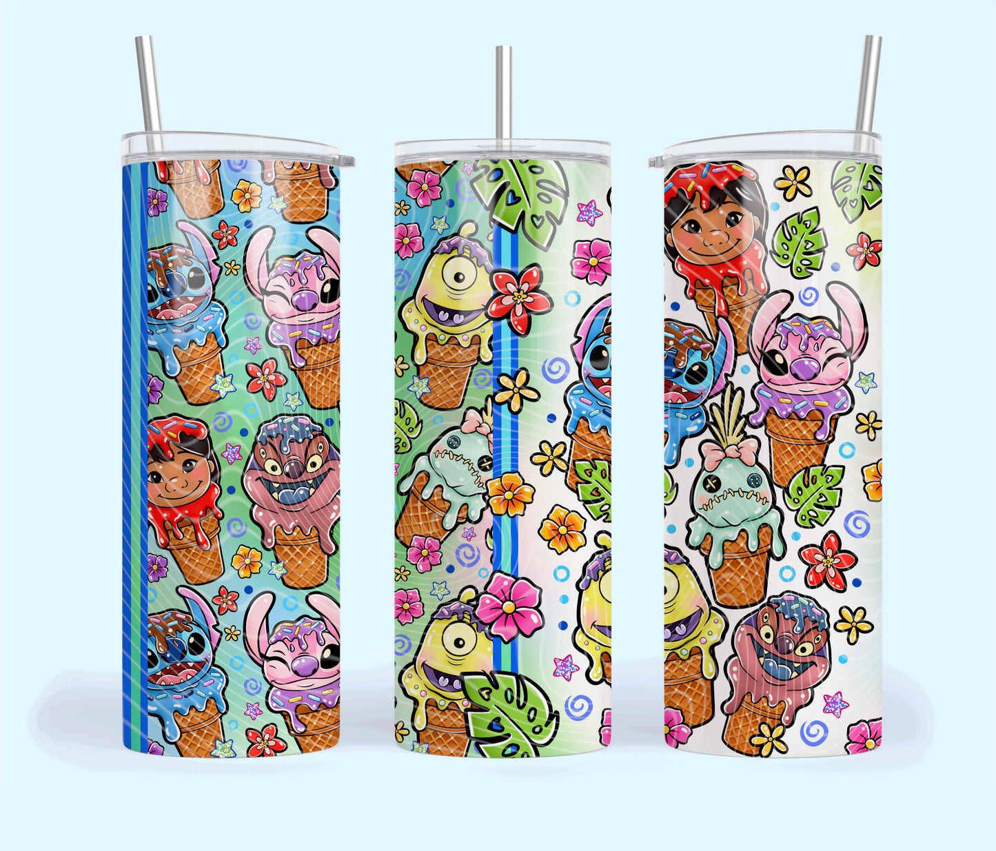 Stitch Ice Cream Tumbler Wrap