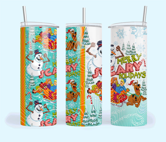Merry Scary Holidays Tumbler Wrap