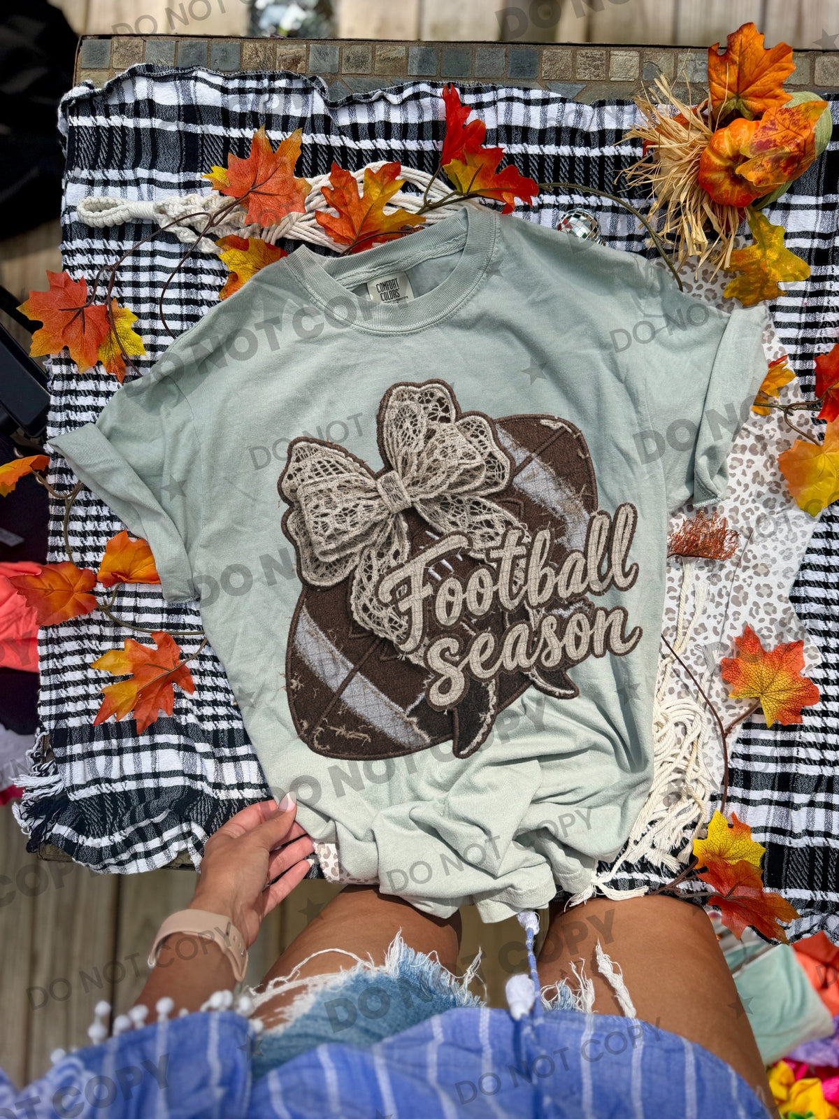 Football Season (Faux Lace Embroidery) DTF Print