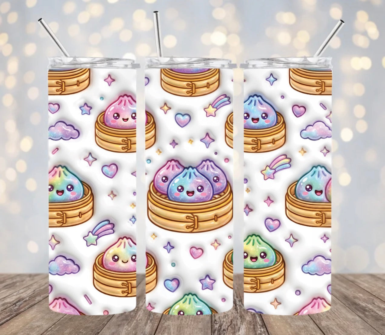Cute Pastel Dumplings Tumbler Wrap