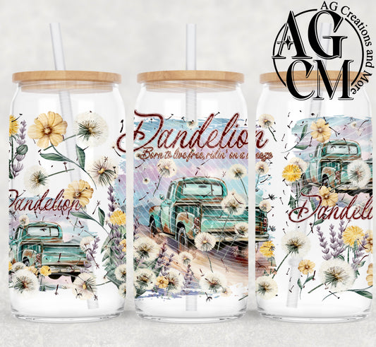 Dandelion 16 oz Glass Wrap