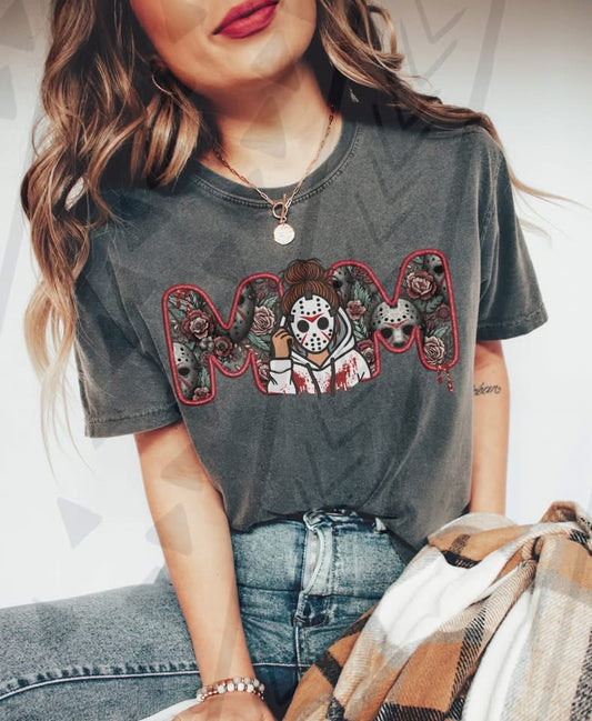 Horror Mom Jason (Faux Embroidery) DTF Prints