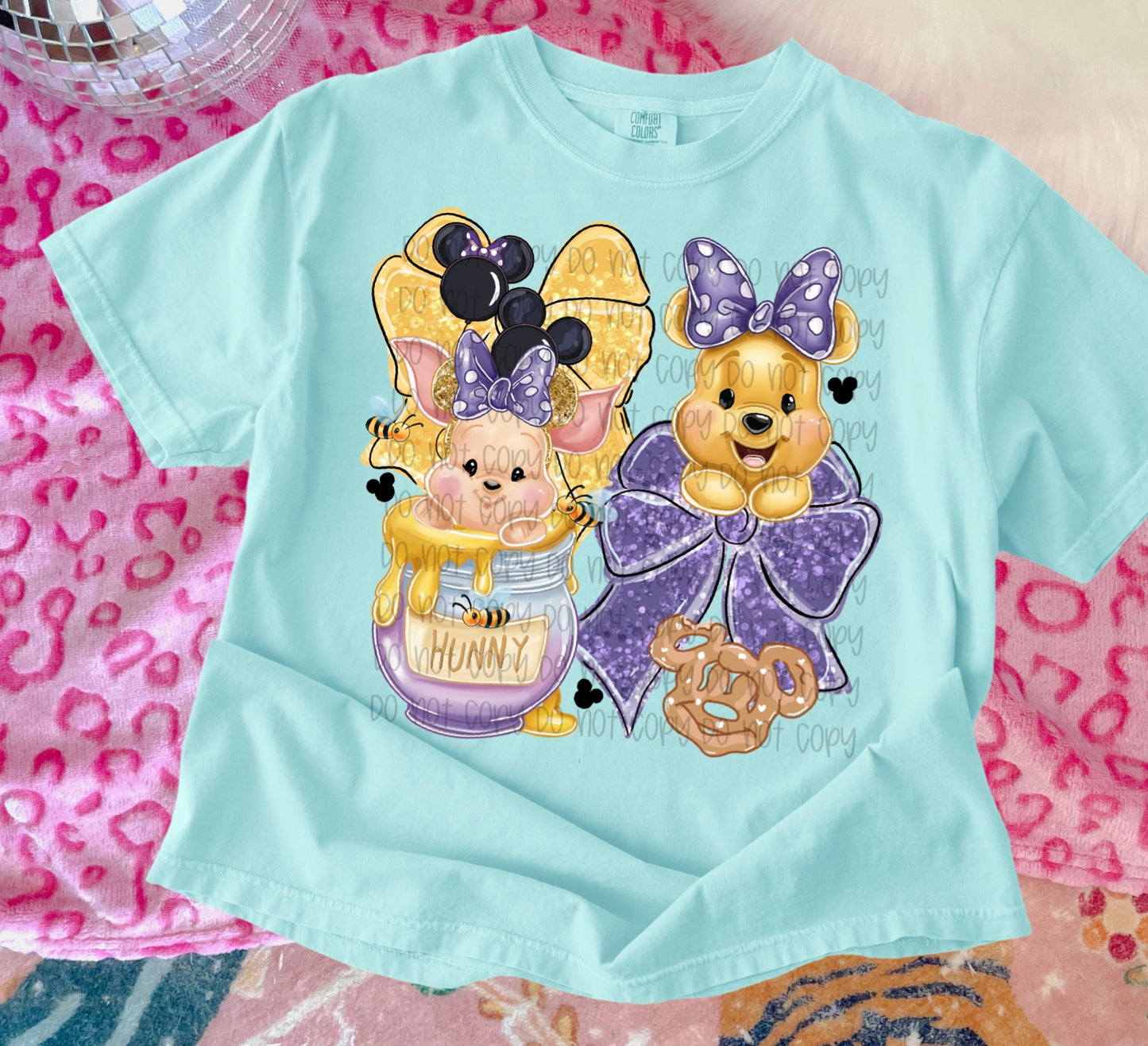 Girly Pooh Bows DTF Print