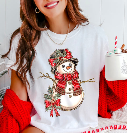 Christmas Snowman DTF Print