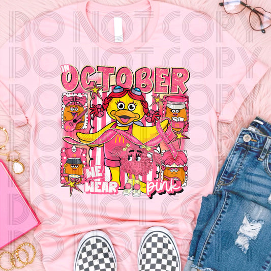 In October We Wear Pink DTF Prints
