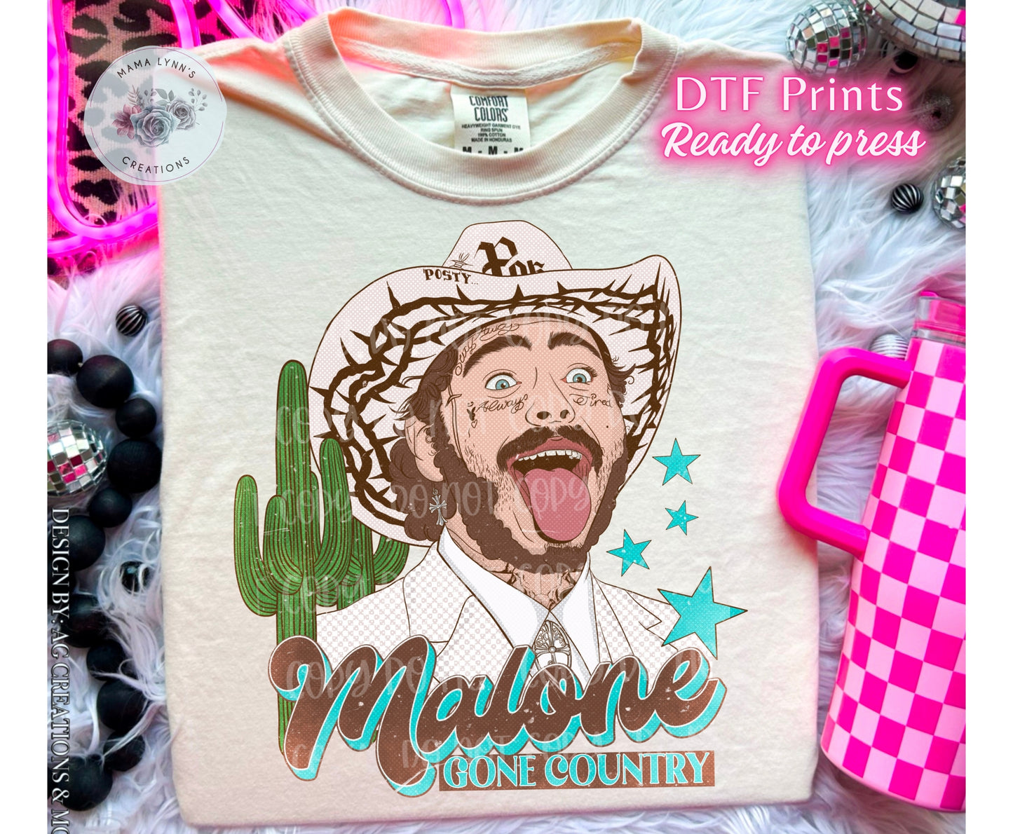 Malone Gone Country DTF Print