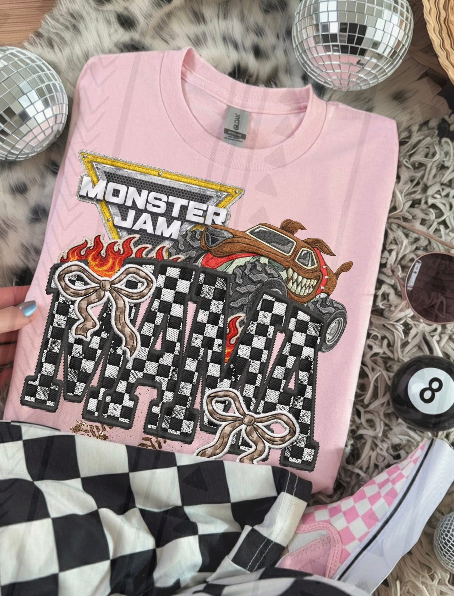 MJ Mutt Mama (with Bows) Faux Embroidery DTF Prints