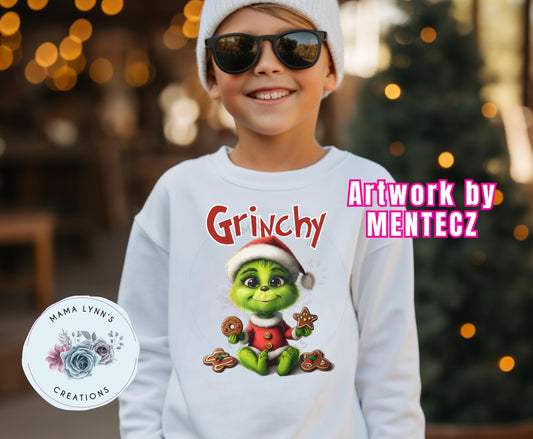 Gingerbread Grinchy Baby Grinch, Christmas Htv Transfer