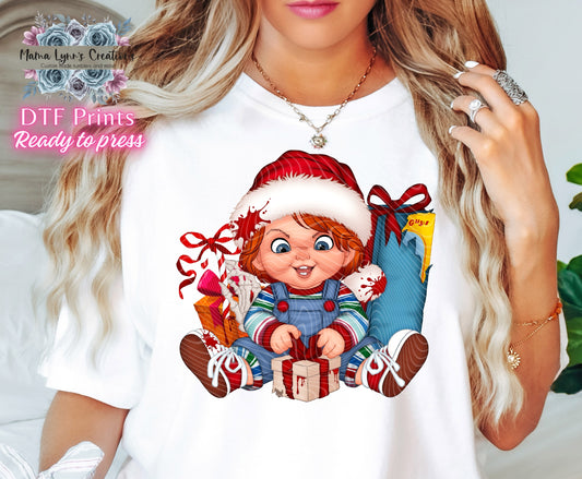 Horror Christmas Chucky DTF Print