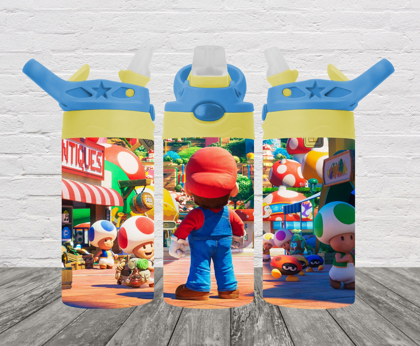 Mushroom Land Mario Kids Tumbler Wrap