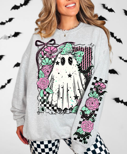 Pastel Floral Ghost DTF Prints