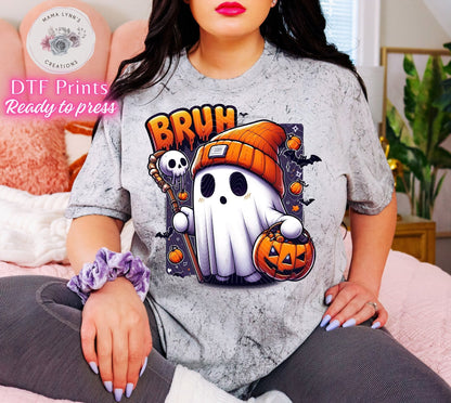 BRUH Ghost DTF Print
