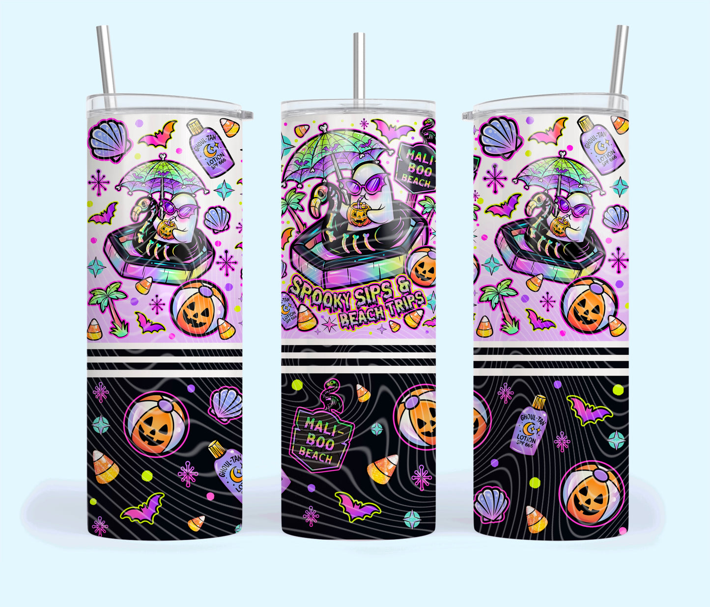 Mali-BOO Beach Tumbler Wrap