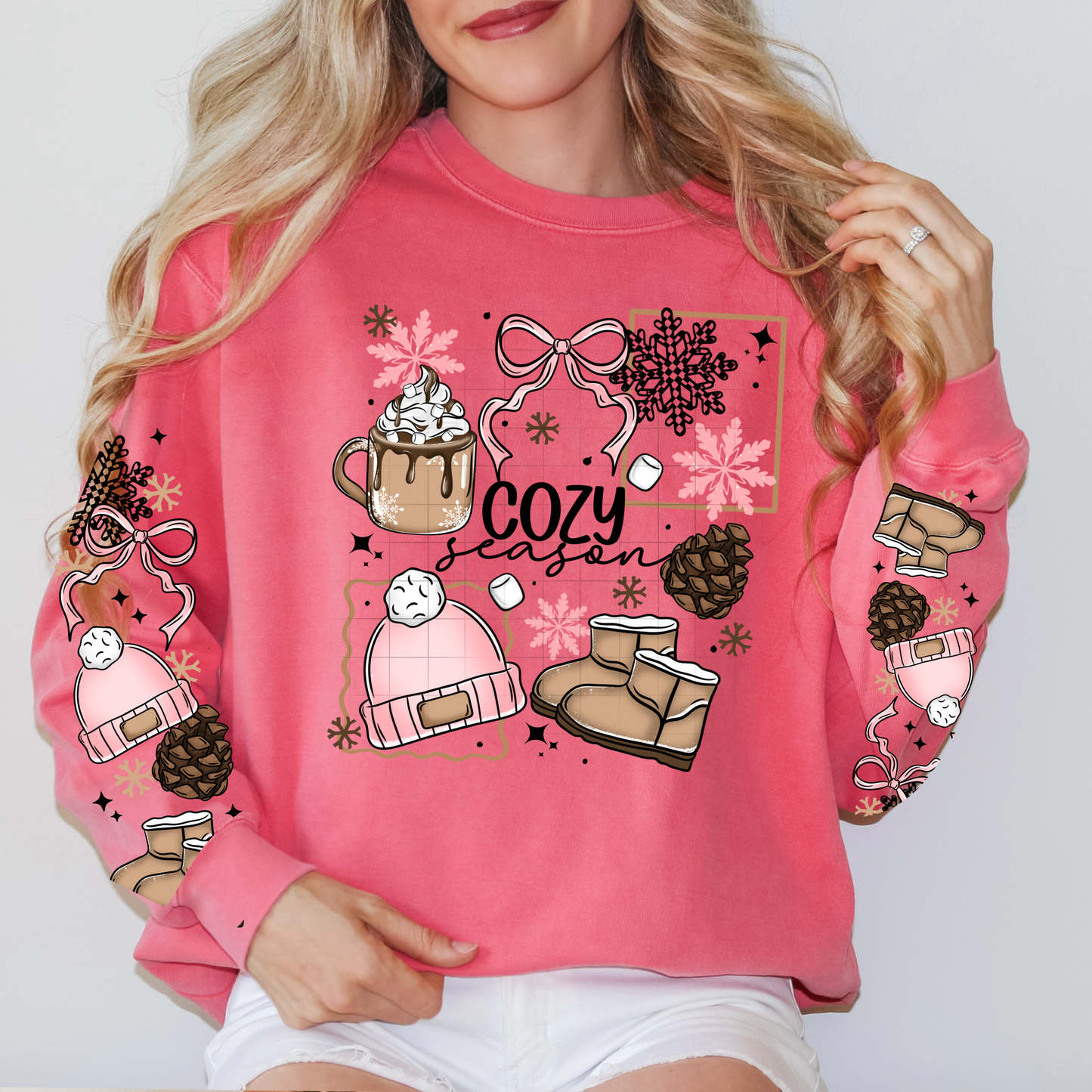 Cozy Season Pink DTF Print