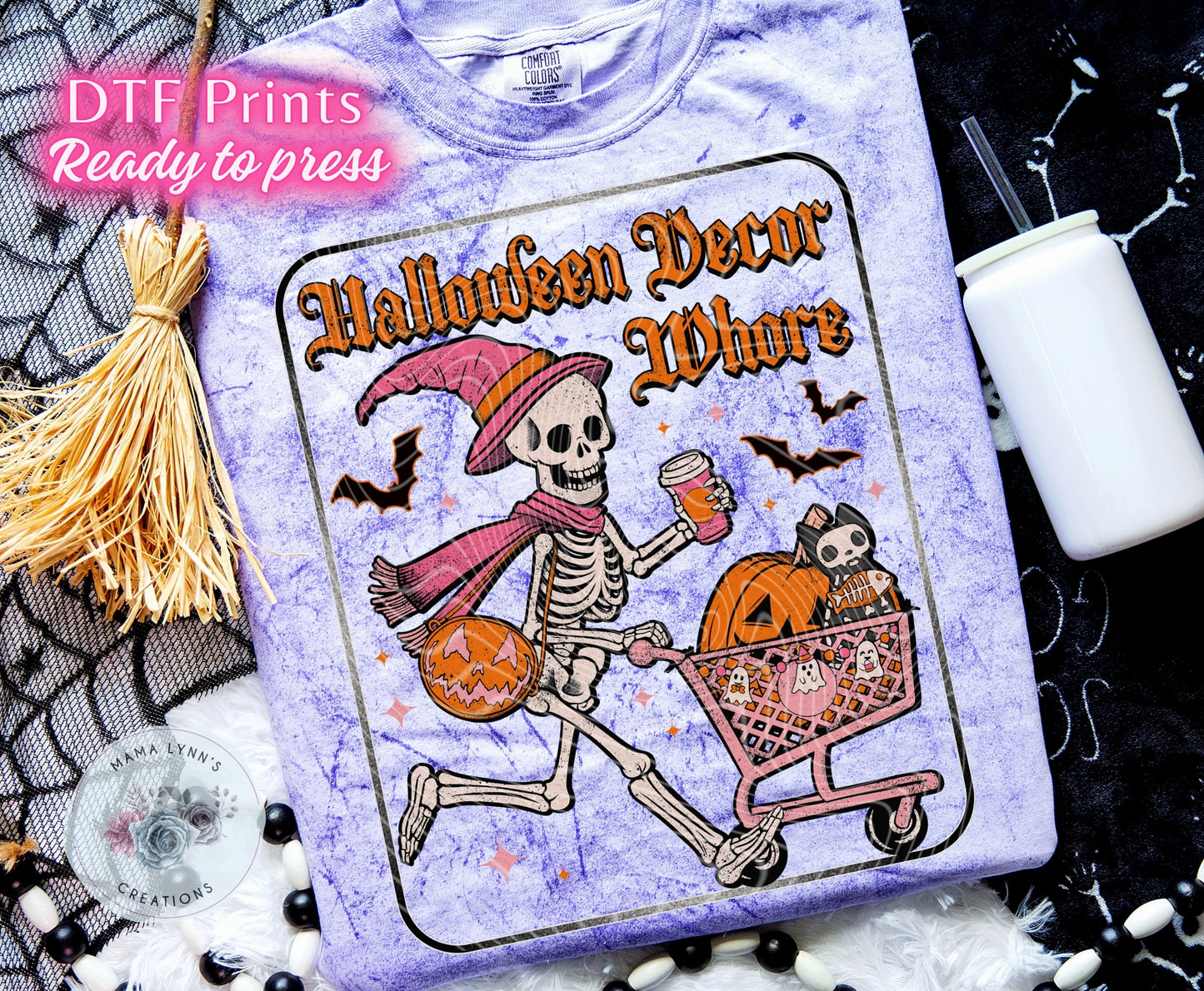 Halloween Decor Whore DTF Print