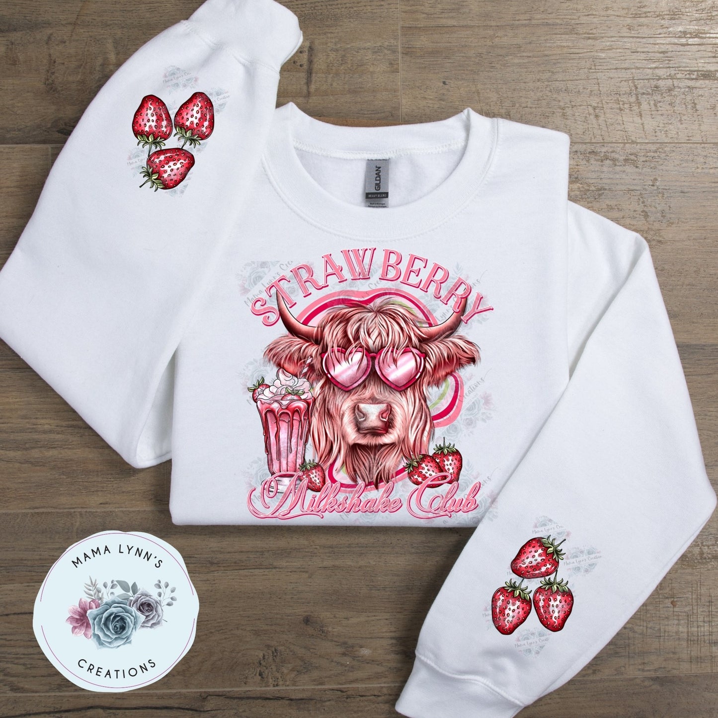 Strawberry Milkshake Cow Valentine Htv Transfer – Mama Lynn's Creations