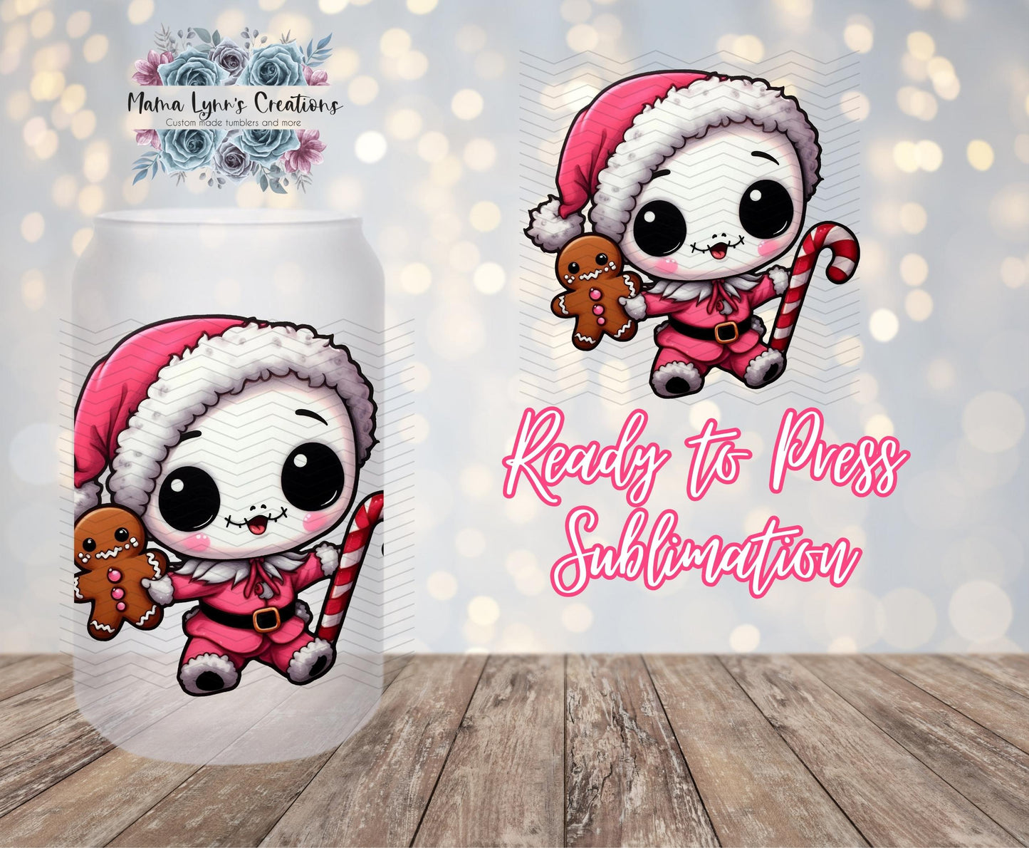 Sweet Baby Jack Christmas 16 oz Glass Can prints