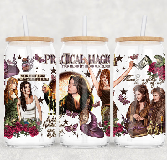 Magic Witches 16 oz Glass Can Wrap