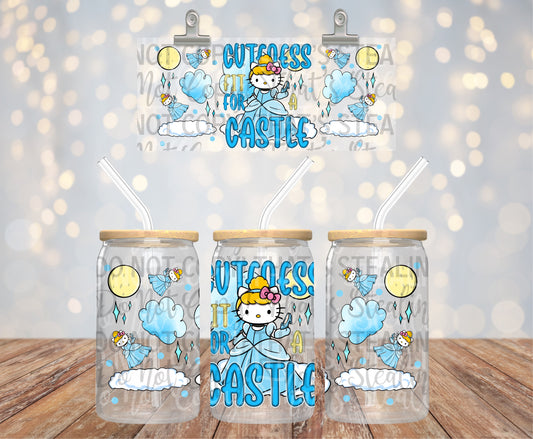 Cuteness Fit For A Castle 16 oz Glass Wraps