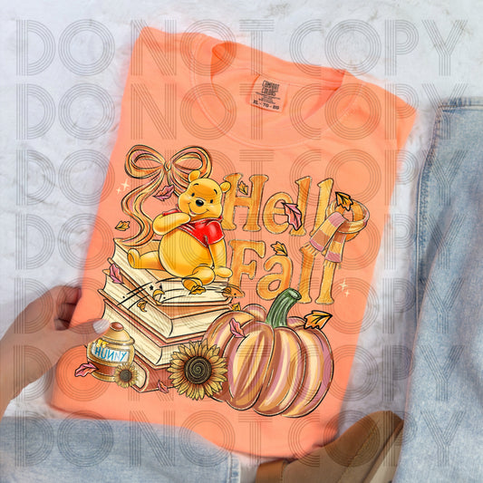 Hello Fall Bear DTF Prints