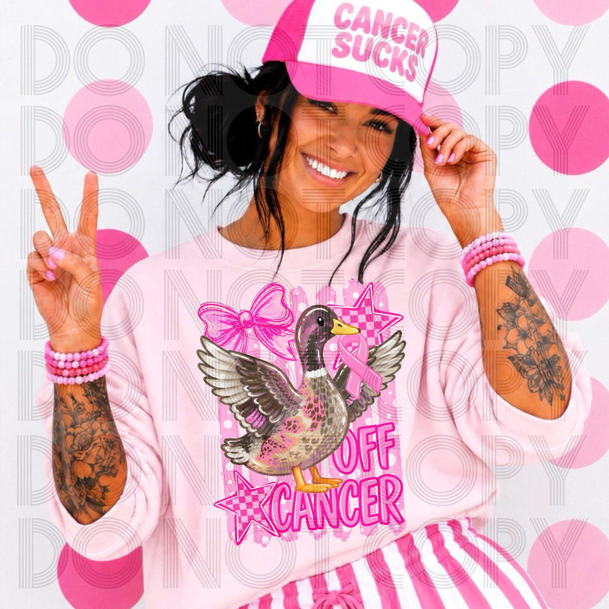 Duck Off Cancer DTF Print