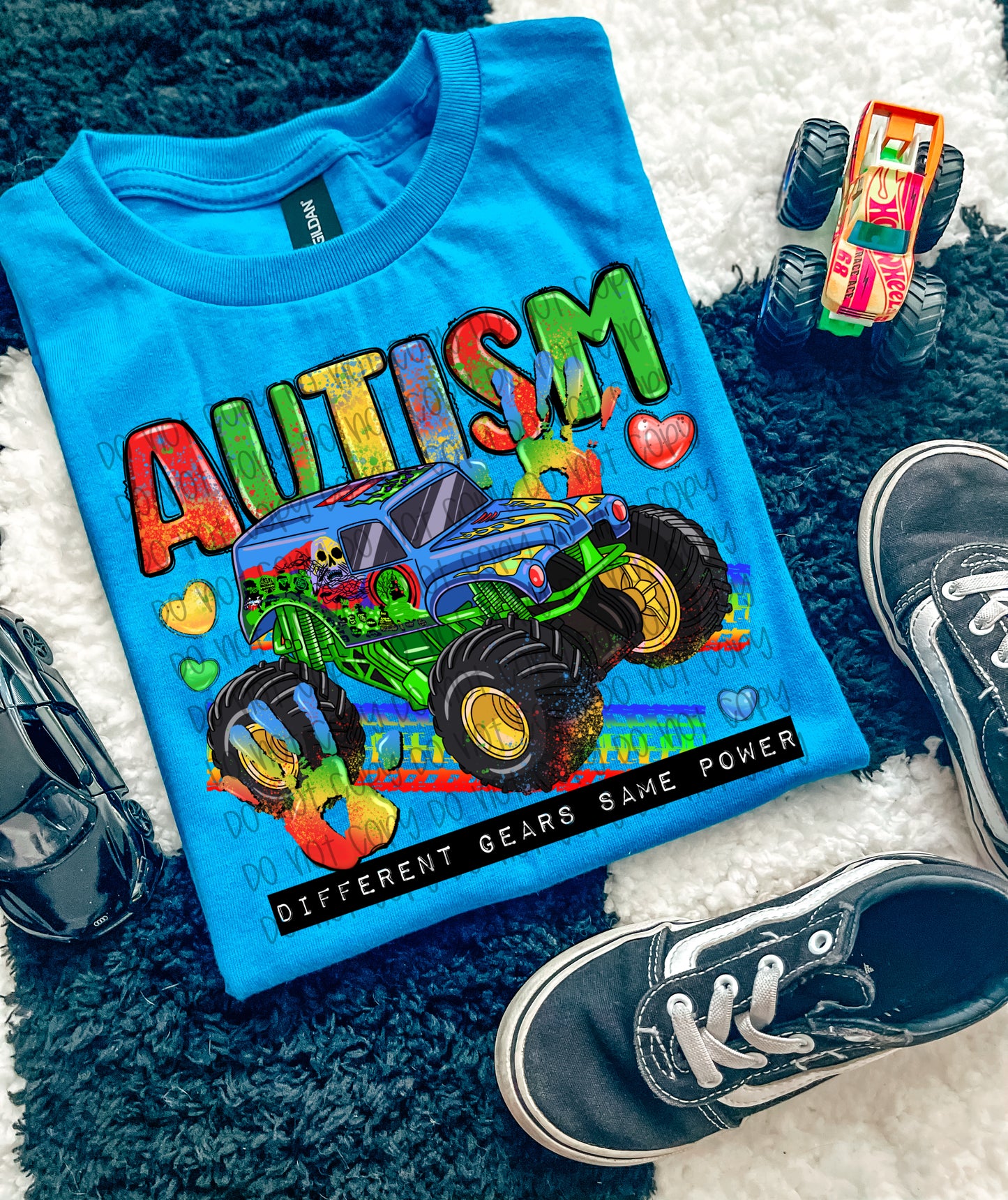 Autism Truck Different Gears Same Power DTF Print