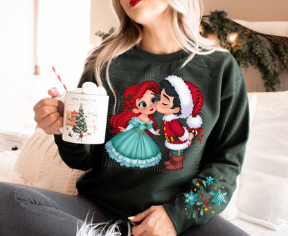Mistletoe Princess Couples DTF Print