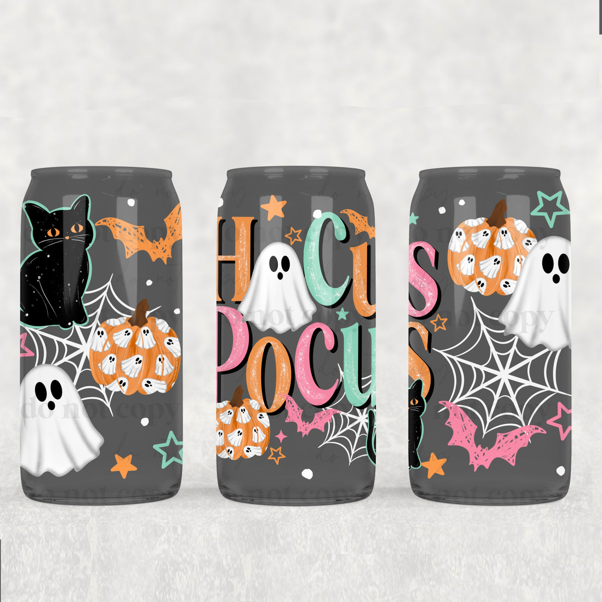 Hocus Pocus 16 oz Glass Wrap
