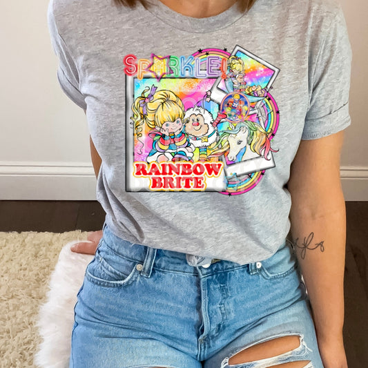 Rainbow Girl Polaroid DTF Print
