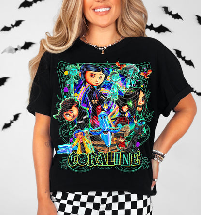 Coral Button DTF Prints