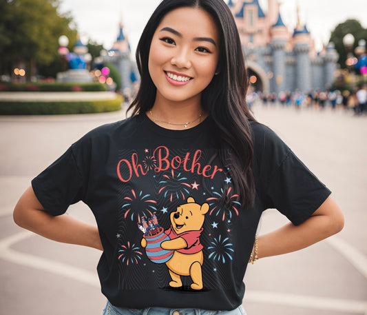 Oh Bother Fireworks DTF Print