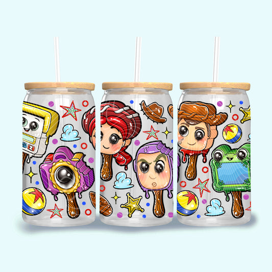 Toy Story Ice Cream 16 oz Glass Wrap