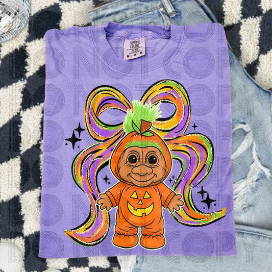 Halloween Pumpkin Troll DTF Prints