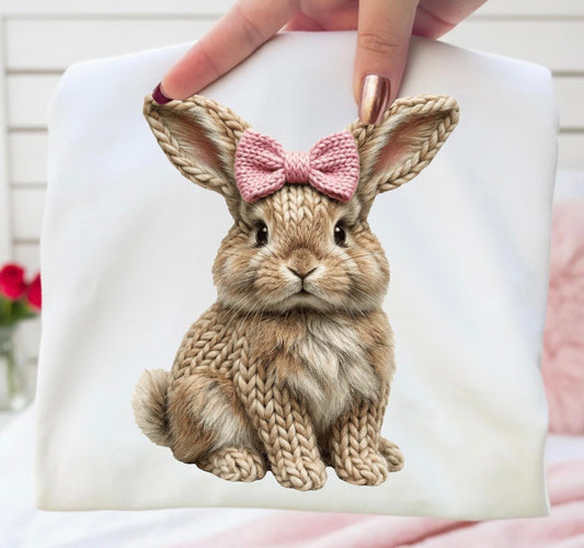 Realistic Bunny (Faux Crochet) DTF Prints