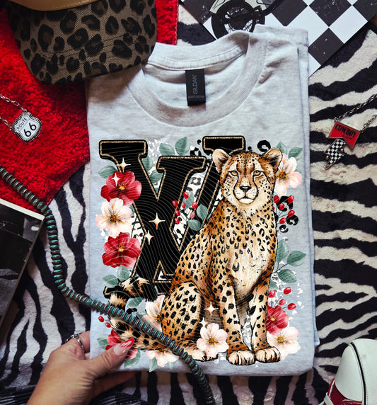 LV Black and Red Cheetah DTF Prints