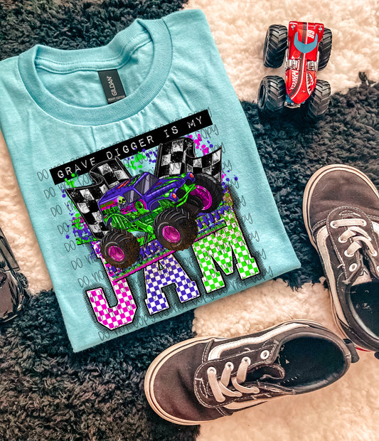 Grave Digger Is My Jam DTF Print