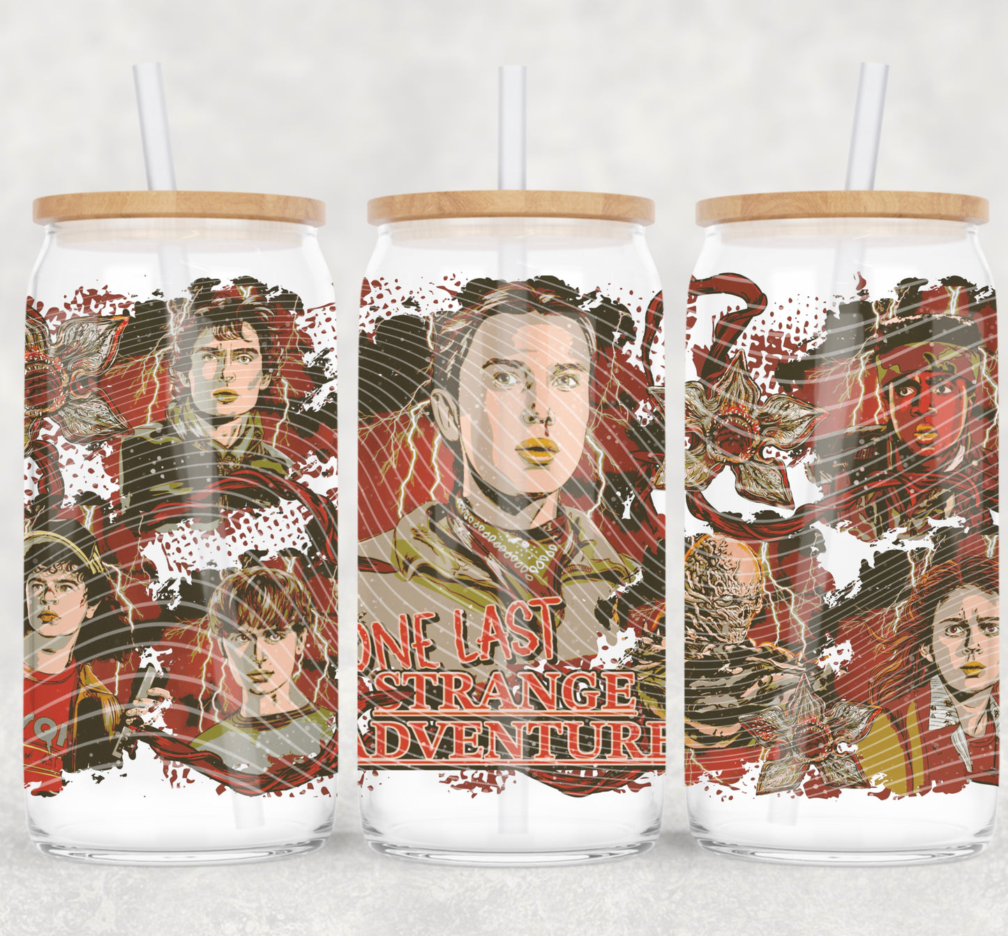 One Last Strange Adventure (Red Style) 16 oz Glass Wraps