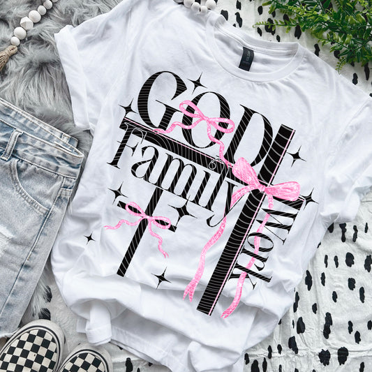 God Family Work Black Style DTF Print